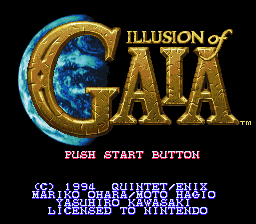 Illusion of Gaia Title Screen